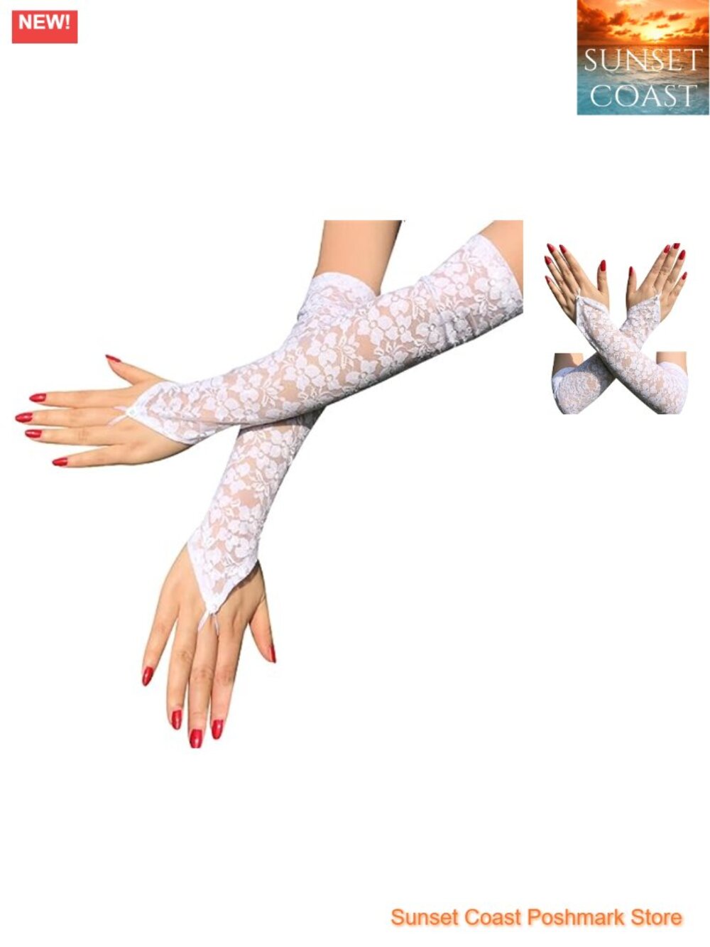 Y2K Fingerless Lace Arm Warmers Sheer Mesh Arm Sleeves